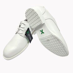 SR Max SRM3540 Mens Size 7.5 EW White Slip Resistant Leather Work Shoes NEW